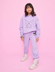 Girls Hello Kitty® Rhinestone Premium Fleece Cargo Jogger Pants