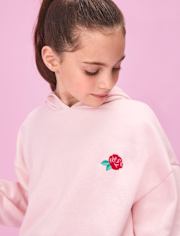 Girls Hello KittyÂ® Embellished Premium Fleece Hoodie