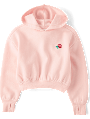 Girls Hello KittyÂ® Embellished Premium Fleece Hoodie