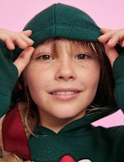 Girls Hello KittyÂ® Embellished Premium Fleece Hoodie