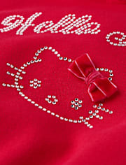 Girls Hello Kitty® Embellished Premium Fleece Hoodie