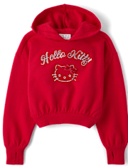 Girls Hello Kitty® Embellished Premium Fleece Hoodie