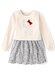 Girls Hello Kitty® Rhinestone Sweatshirt Dress