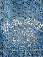 Girls Hello KittyÂ® Rhinestone Denim Skirt