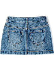 Girls Hello KittyÂ® Rhinestone Denim Skirt