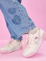 Girls Hello Kitty® Embroidered Heart Patch Barrel Jeans