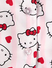 Girls Hello KittyÂ® Heart Satin Pajamas