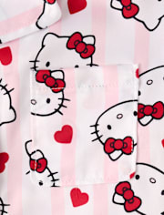 Girls Hello KittyÂ® Heart Satin Pajamas