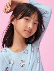Girls Hello KittyÂ® Pointelle Pajamas