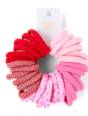Girls Heart Hair Tie 30-Pack