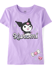 T-shirt graphique holographique Kuromi™ pour filles