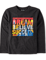 Boys Dream Believe Succeed Graphic Tee