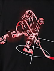 Boys Hockey Player Graphic Tee
