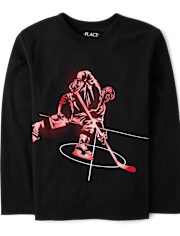 Boys Hockey Player Graphic Tee