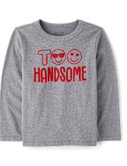 Baby And Toddler Boys Too Handsome Graphic Tee