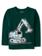 Baby And Toddler Boys Excavator Graphic Tee