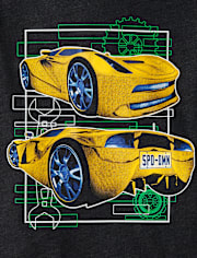 Boys Yellow Racecar Graphic Tee