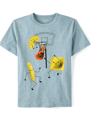 Boys Pasta Basketball Graphic Tee