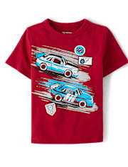 Baby And Toddler Boys Racecars Graphic Tee