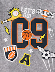 Baby And Toddler Boys Sports Patches Graphic Tee