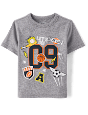 Baby And Toddler Boys Sports Patches Graphic Tee