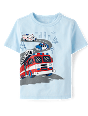 Baby And Toddler Boys Emergency Vehicles Graphic Tee
