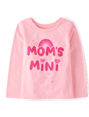 Baby And Toddler Girls Mom's Mini Graphic Tee