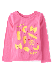 Baby And Toddler Girls Pasta Club Graphic Tee