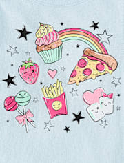 Baby And Toddler Girls Snack Food Graphic Tee
