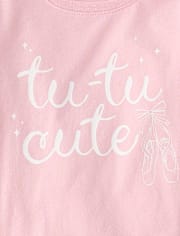 Baby And Toddler Girls Tutu Cute Graphic Tee