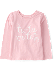 Baby And Toddler Girls Tutu Cute Graphic Tee