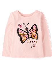 Baby And Toddler Girls Butterfly Graphic Tee