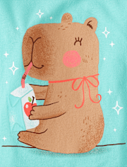 Baby And Toddler Girls Juicebox Capybara Graphic Tee