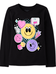 Girls Emoji Graphic Tee