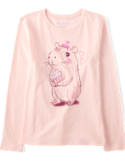 Girls Cupcake Capybara Graphic Tee