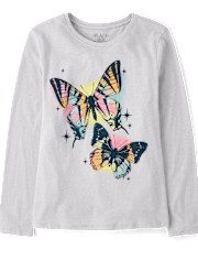 Girls Butterflies Graphic Tee