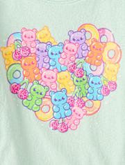 Girls Gummy Heart Graphic Tee