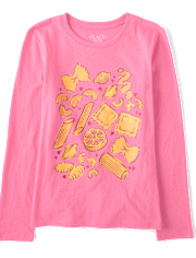 Girls Pasta Shapes Graphic Tee