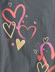 Girls Hearts Graphic Tee