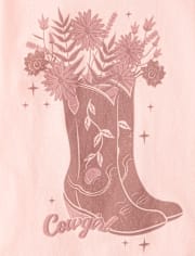 Girls Cowgirl Boots Graphic Tee