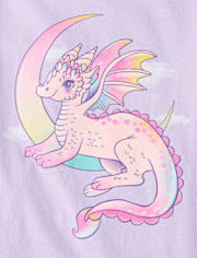 Girls Moon Dragon Graphic Tee