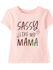 Baby And Toddler Girls Sassy Like My Mama Graphic Tee