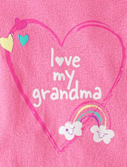 Baby And Toddler Girls Love My Grandma Graphic Tee