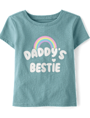 Baby And Toddler Girls  Daddy's Bestie Graphic Tee