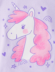 Baby And Toddler Girls Unicorn Graphic Tee