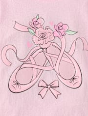 Baby And Toddler Girls Ballet Shoes Graphic Tee