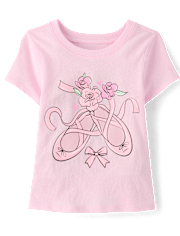 Baby And Toddler Girls Ballet Shoes Graphic Tee