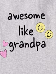 Baby And Toddler Girls Awesome Like Grandpa Graphic Tee
