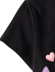 T-shirt graphique Stitch™ pour filles, spécial Saint-Valentin