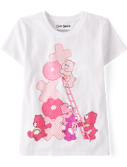 Girls Care Bears™ Ladder Valentine's Day Graphic Tee